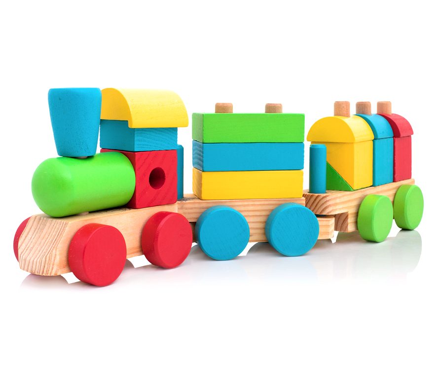 Picture of Colorful Wooden Toy Train Set