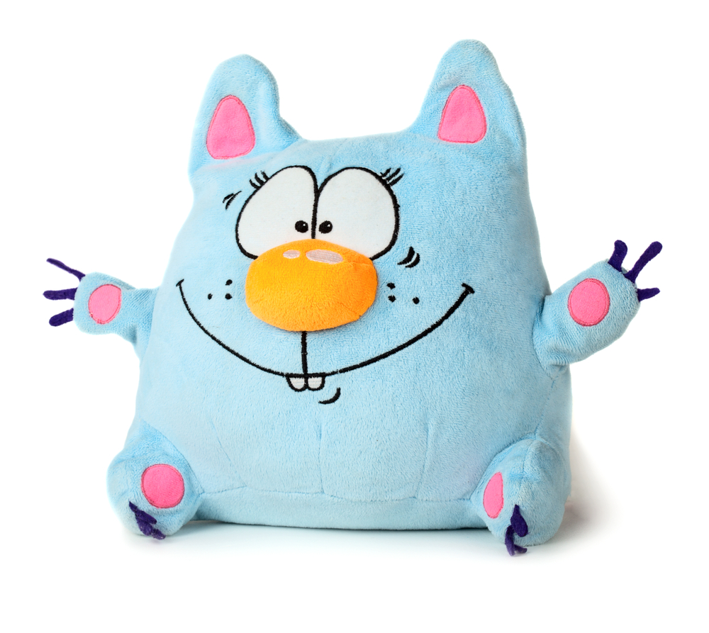Picture of Adorable Blue Plush Cat Toy