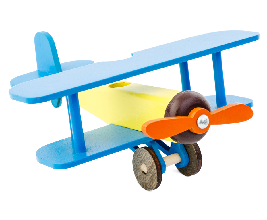 Picture of Colorful Wooden Biplane Toy