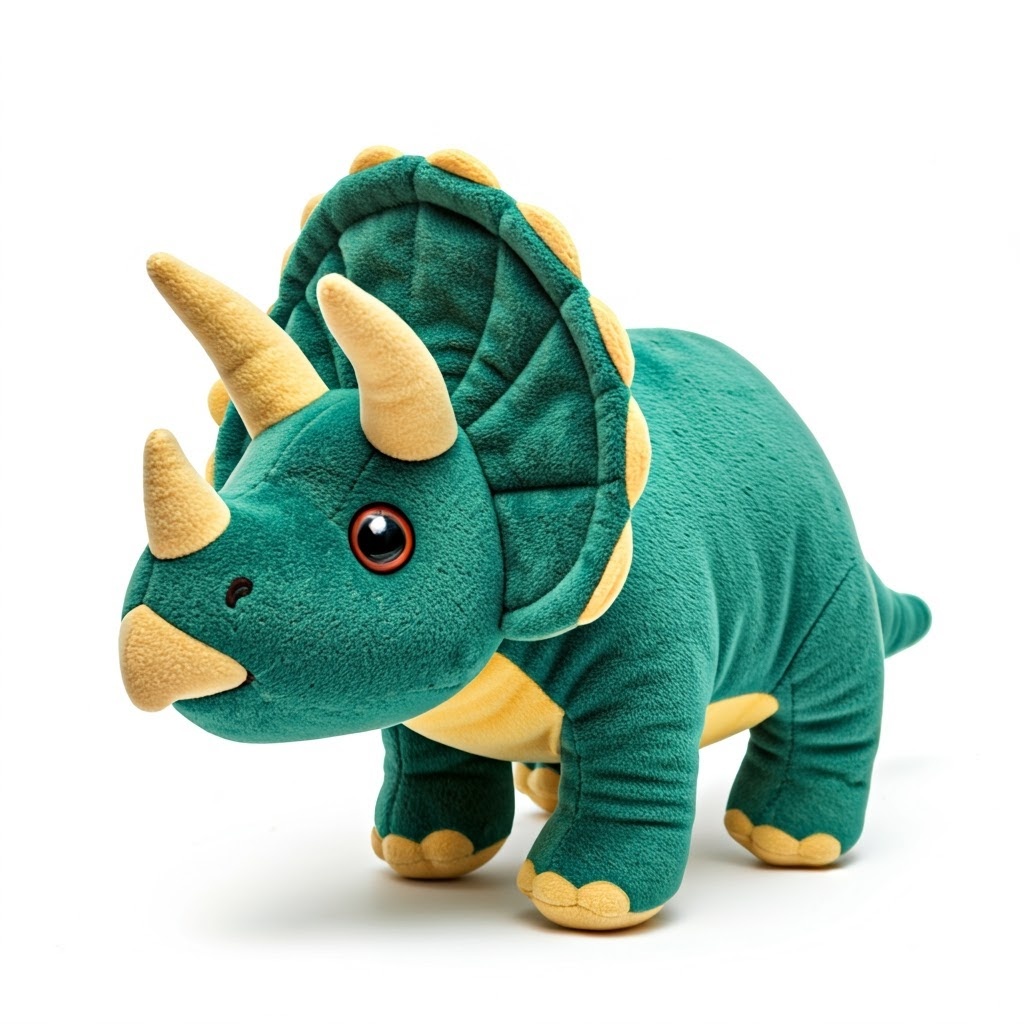 Picture of Plush Green Triceratops Stuffed Toy